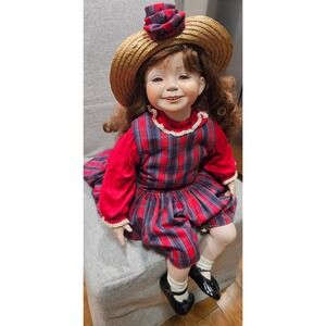 Dianna Effner Expressions Kayla II Porcelain Doll 28" Shelf Sitter OshKosh Top‎